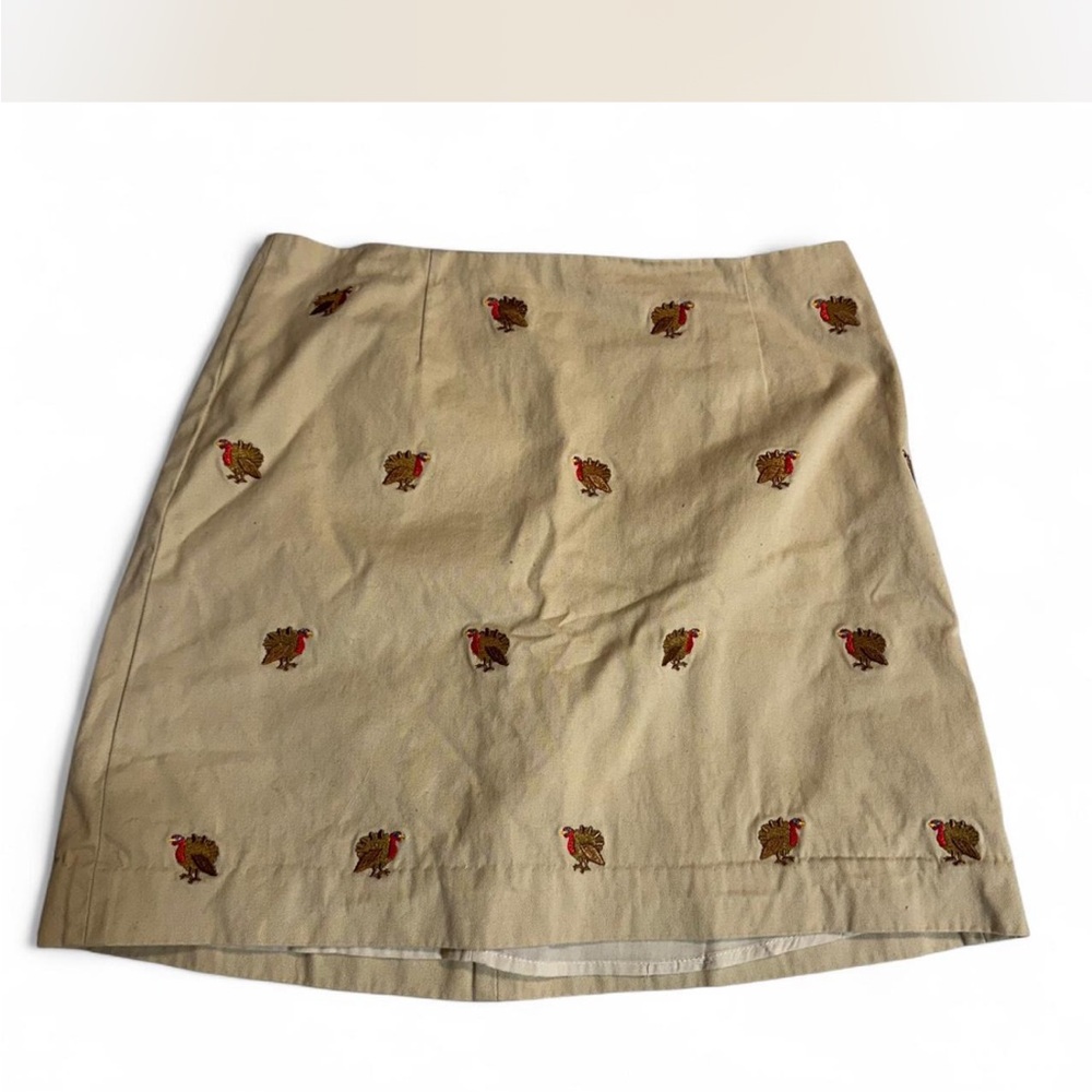 Embroidered Turkey Mini Skirt